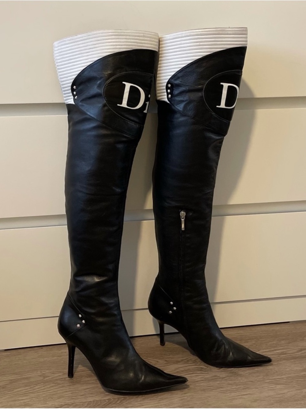 Vintage Dior x Galliano over the knee moto boots 39 - Picture 4 of 6